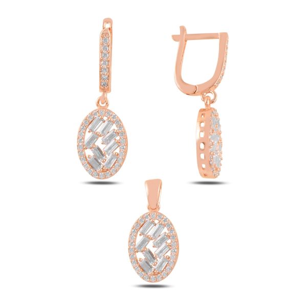 Baget Zirkon Taşlı Sallantılı Set - Görsel 3