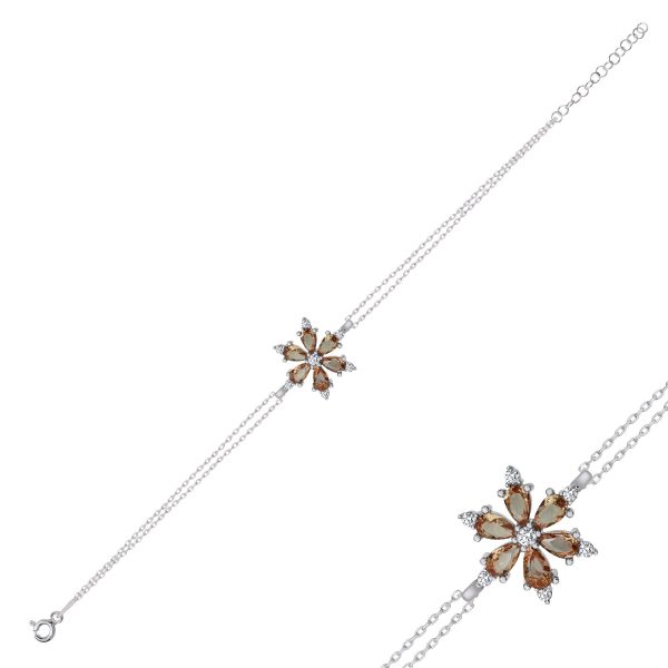 Lotus Çiçeği Sultanit Zirkon Taşlı Bileklik - Görsel 2