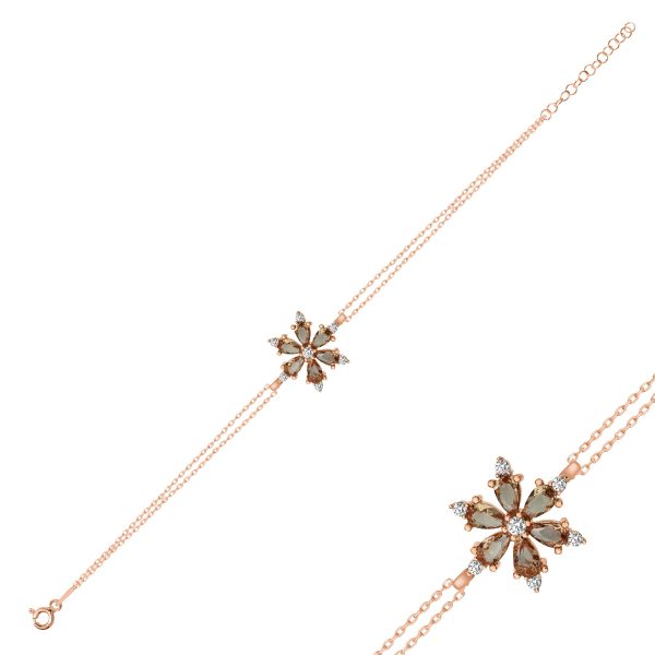 Lotus Çiçeği Sultanit Zirkon Taşlı Bileklik - Görsel 3