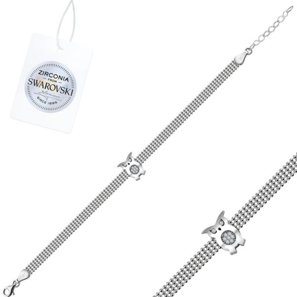 Swarovski Zirconia Taşlı Baykuş Bileklik