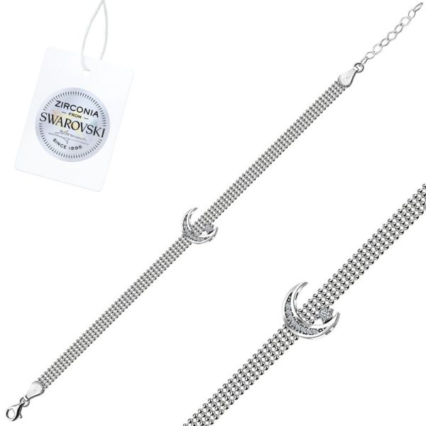 Swarovski Zirconia Taşlı Hilal & Yıldız Bileklik