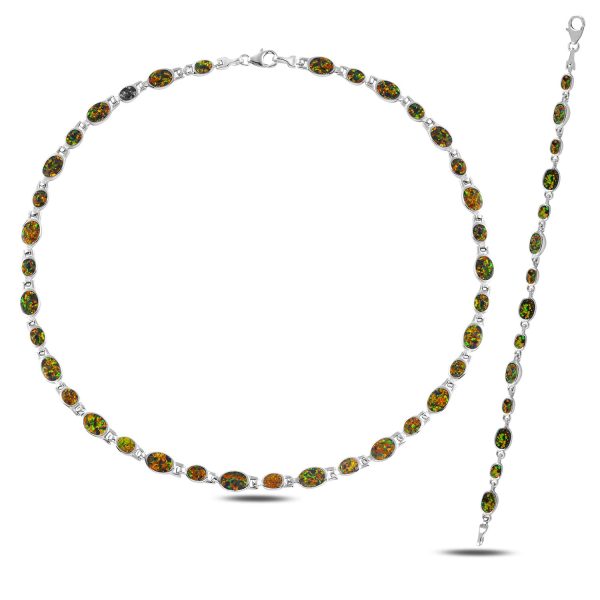Opal Taşlı Set