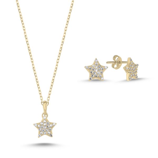 Yıldız Zirkon Taşlı Set - Görsel 2