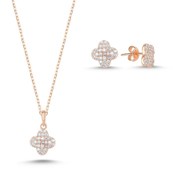 Yonca Zirkon Taşlı Set