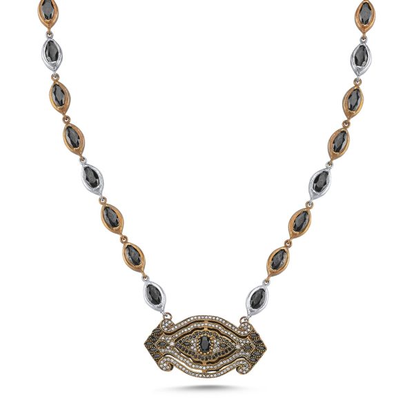 Zirkon Taşlı Otantik Kolye