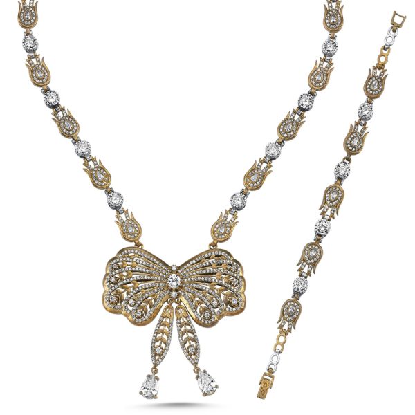 Zirkon Taşlı Otantik Set